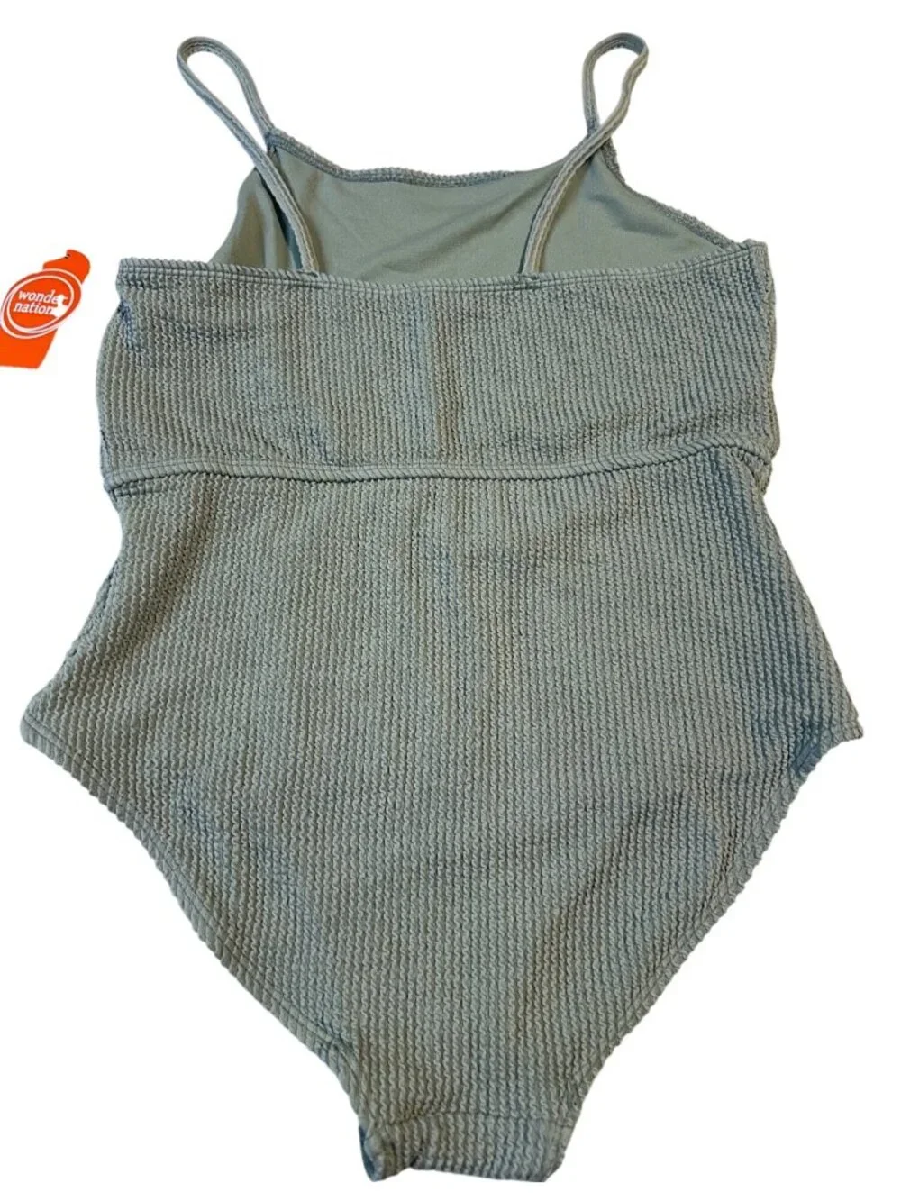 Wonder Nation Size XL (14-16) Textured One-Piece Swimsuit UPF 50+ Protection
